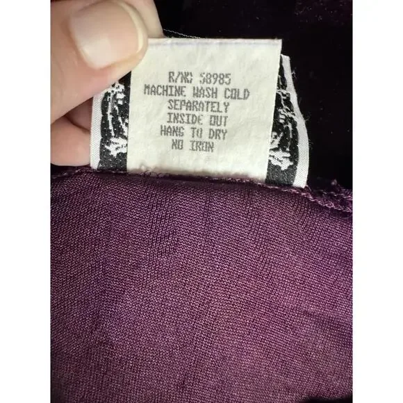 VTG Dressing Clio Velvet Med Dress Sheer Sleeves Whimsigoth Vampcore romance - Picture 9 of 9